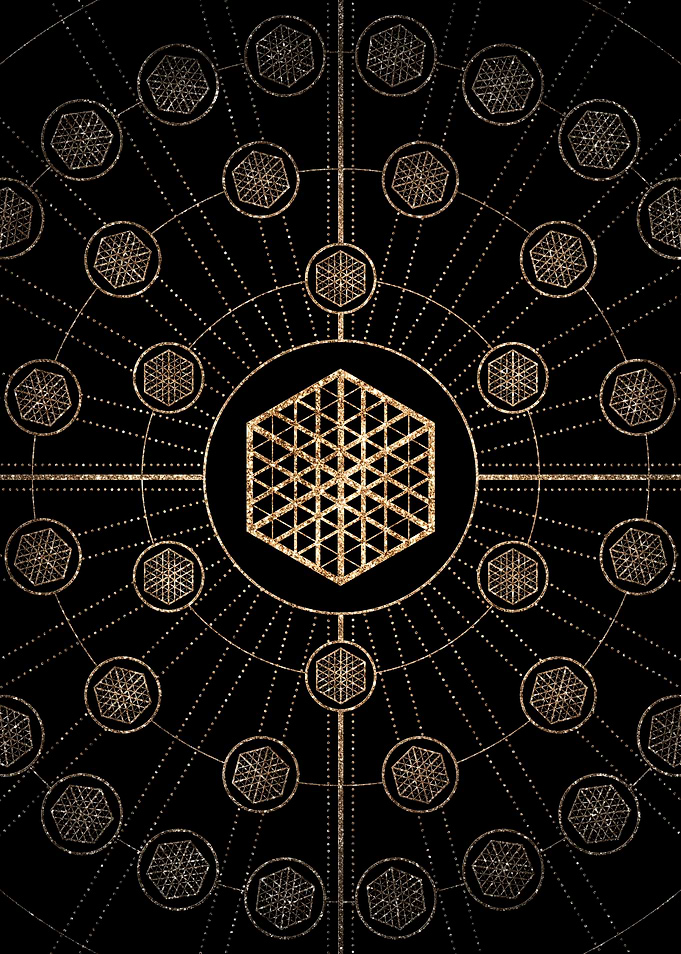 Gold Glyph Rune Sign Seal
