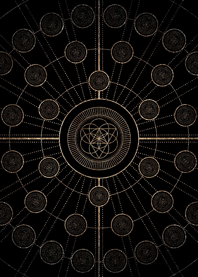 Gold Glitter Glyph Symbol
