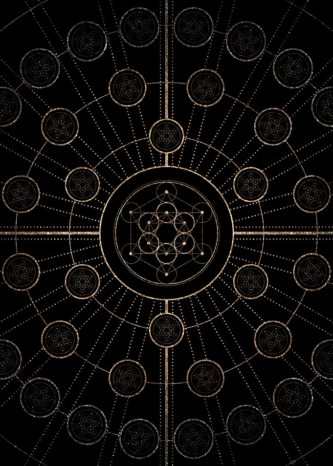 Gold Glitter Glyph Symbol