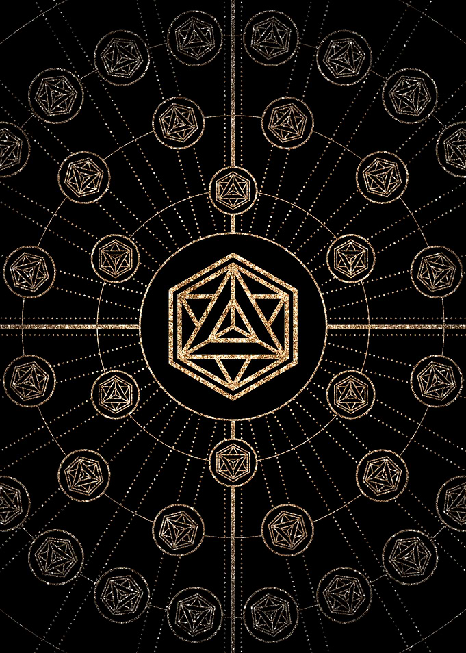 Gold Glyph Rune Sign Seal