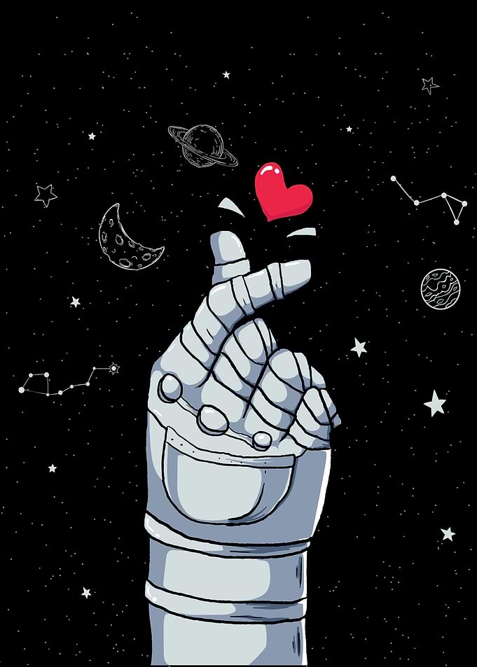 Astronaut Finger Heart
