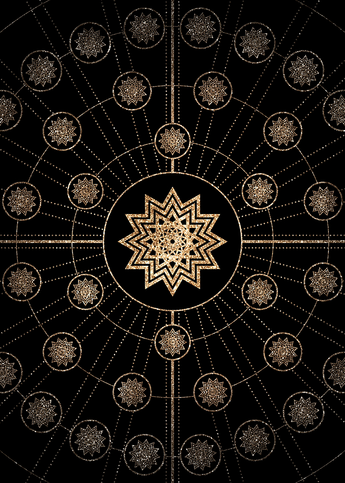 Gold Glitter Glyph Symbol