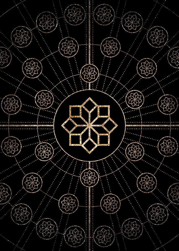 Gold Glyph Rune Sign Seal