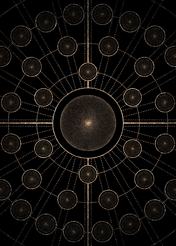 Gold Glitter Glyph Symbol