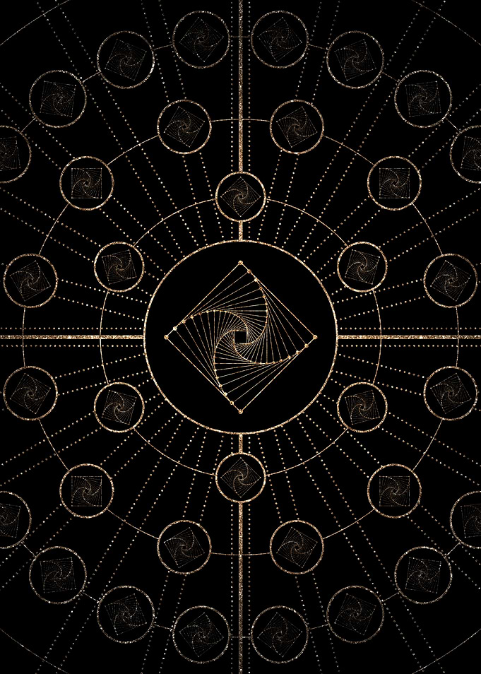 Gold Glyph Rune Sign Seal