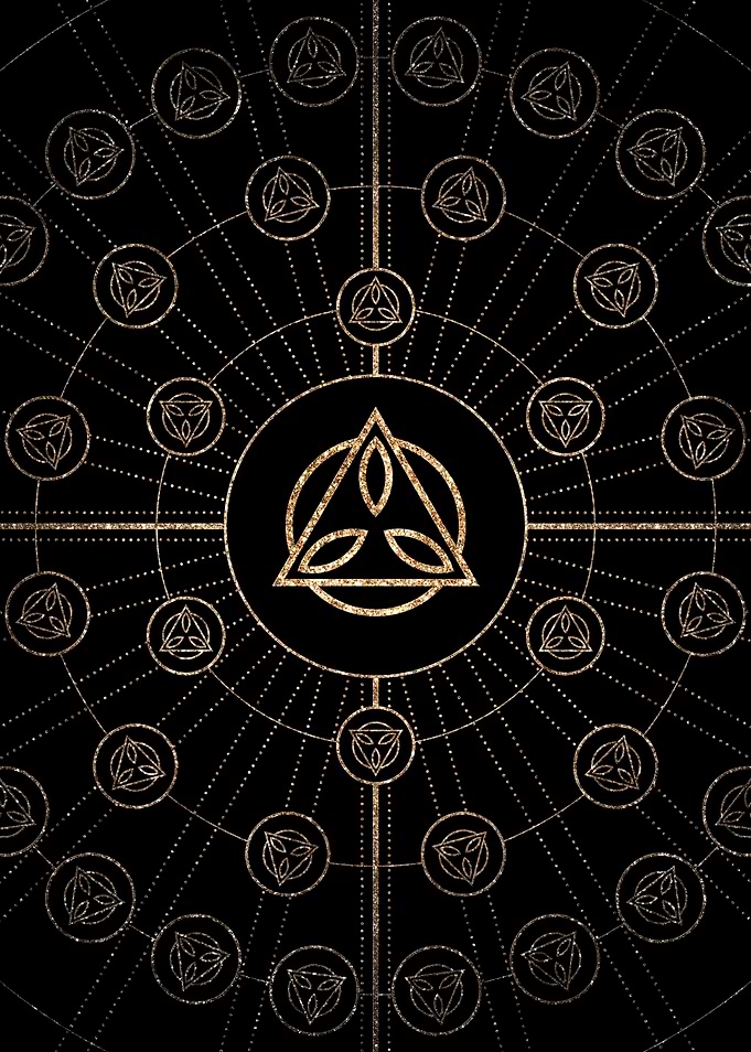 Gold Glitter Glyph Symbol