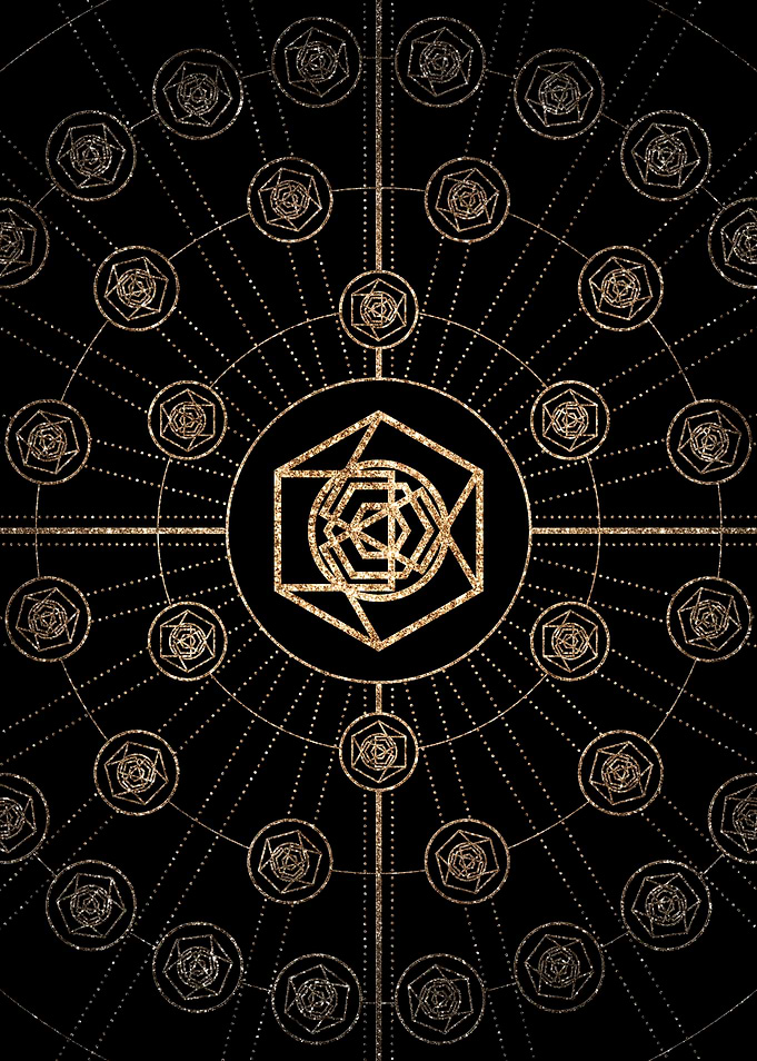 Gold Glyph Rune Sign Seal