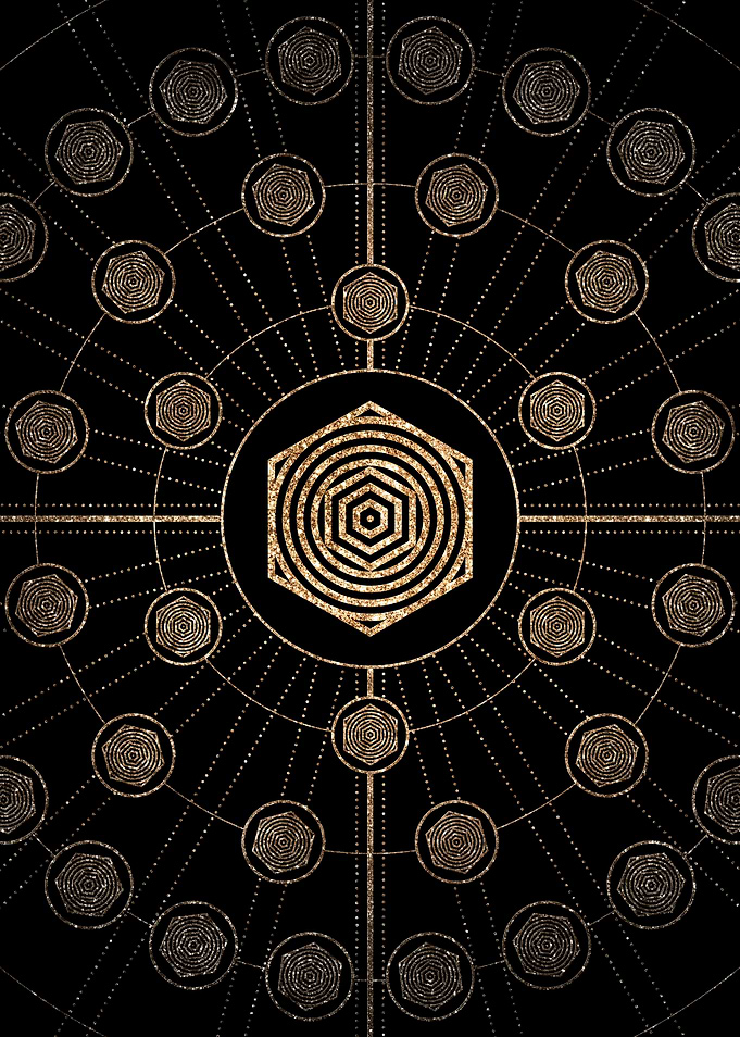 Gold Glyph Rune Sign Seal