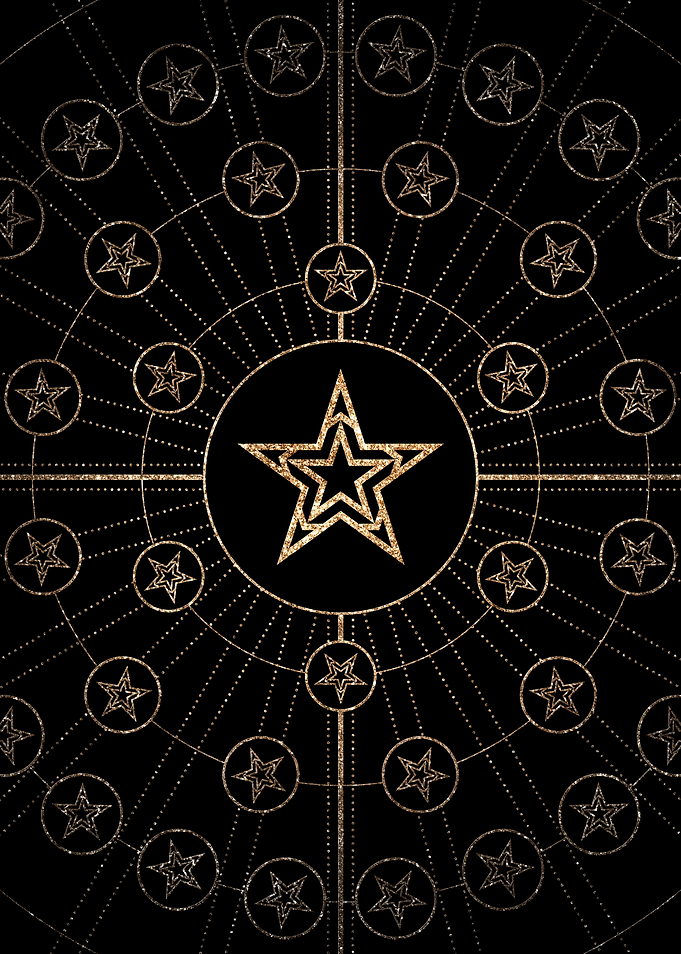Gold Glitter Glyph Symbol