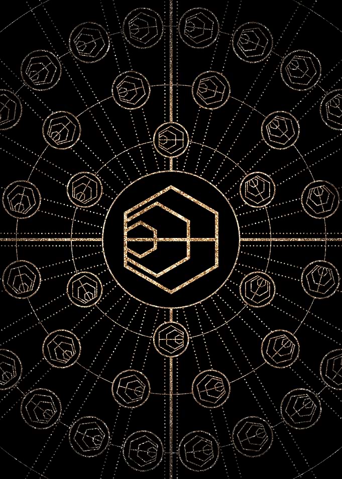 Gold Glyph Rune Sign Seal