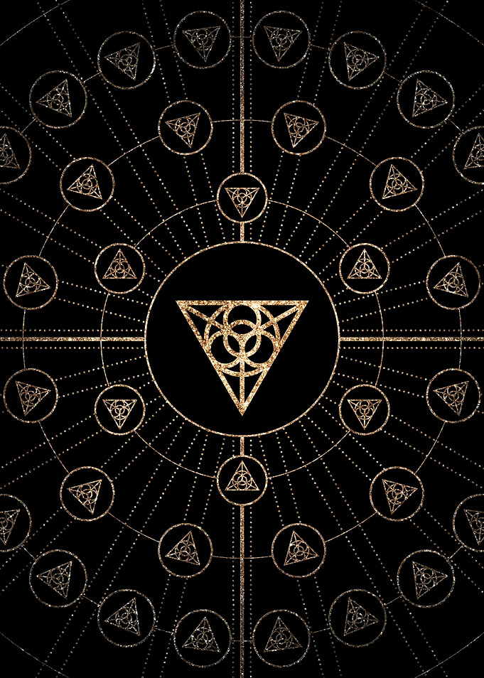 Gold Glyph Rune Sign Seal