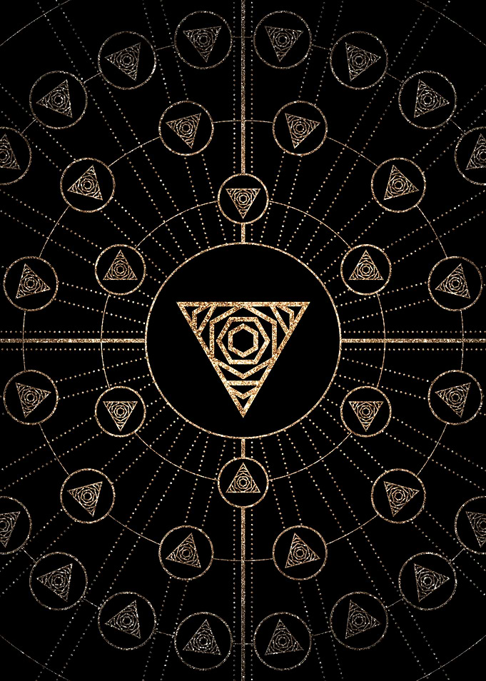 Gold Glyph Rune Sign Seal