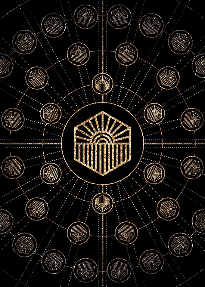 Gold Glyph Rune Sign Seal
