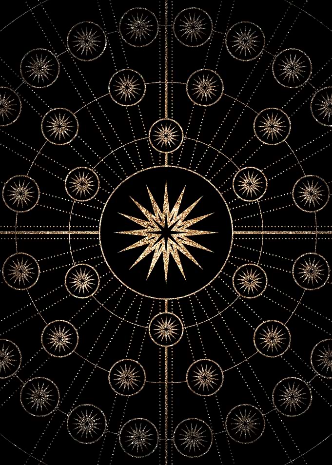 Gold Glitter Glyph Symbol