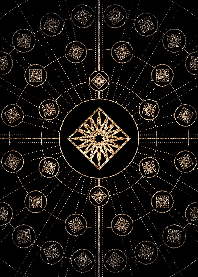 Gold Glyph Rune Sign Seal