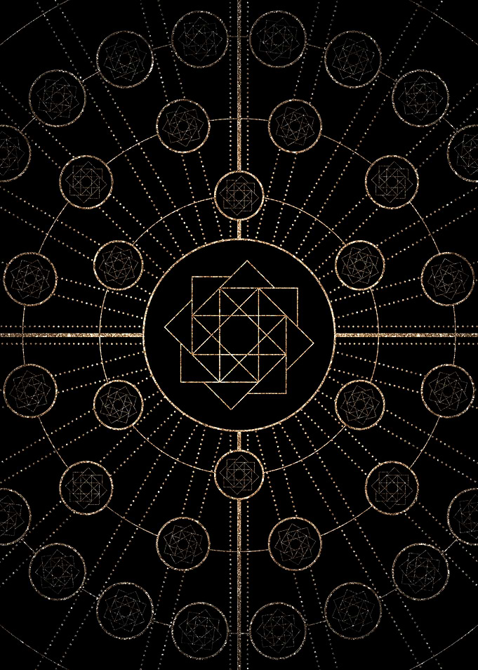 Gold Glyph Rune Sign Seal