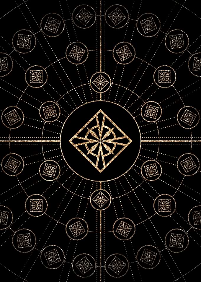 Gold Glyph Rune Sign Seal