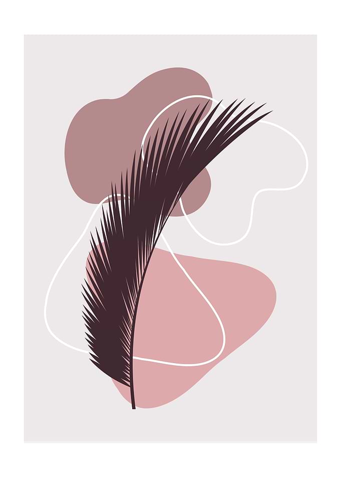 Scandinavian vintage leaf