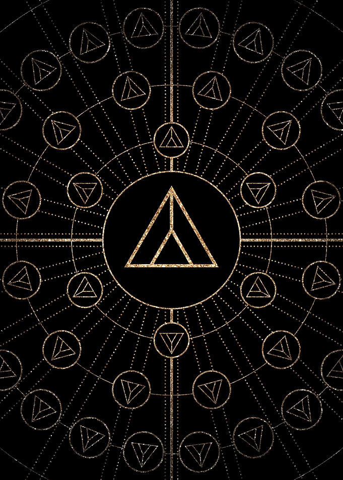 Gold Glyph Rune Sign Seal