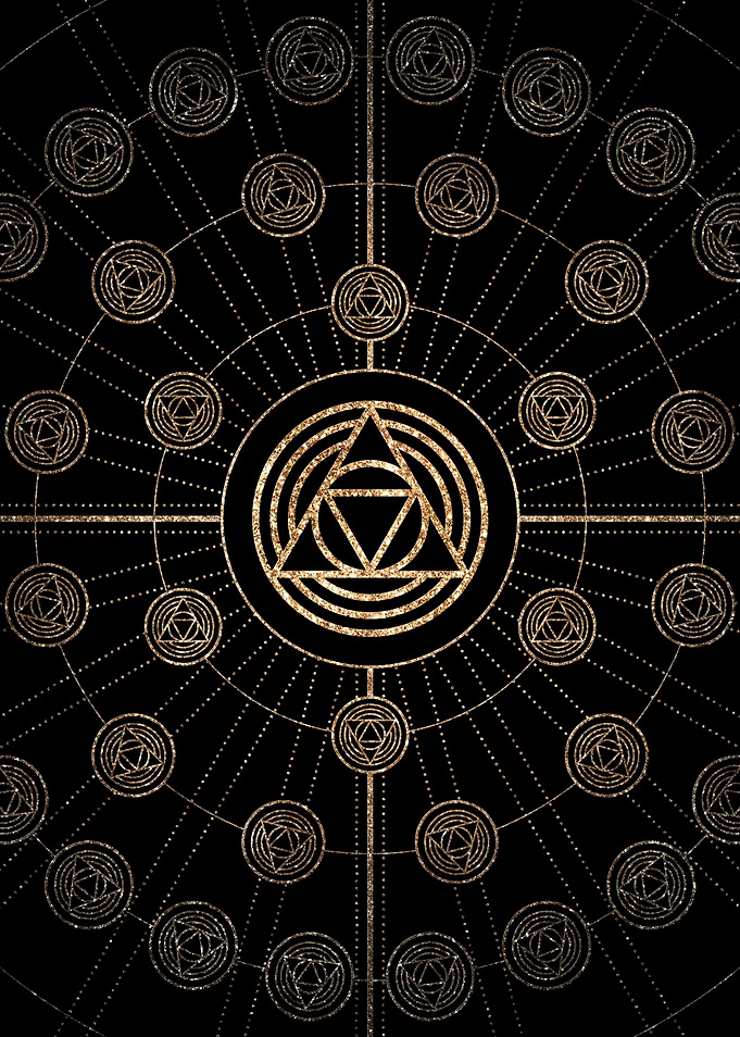 Black and Gold Magic Seal