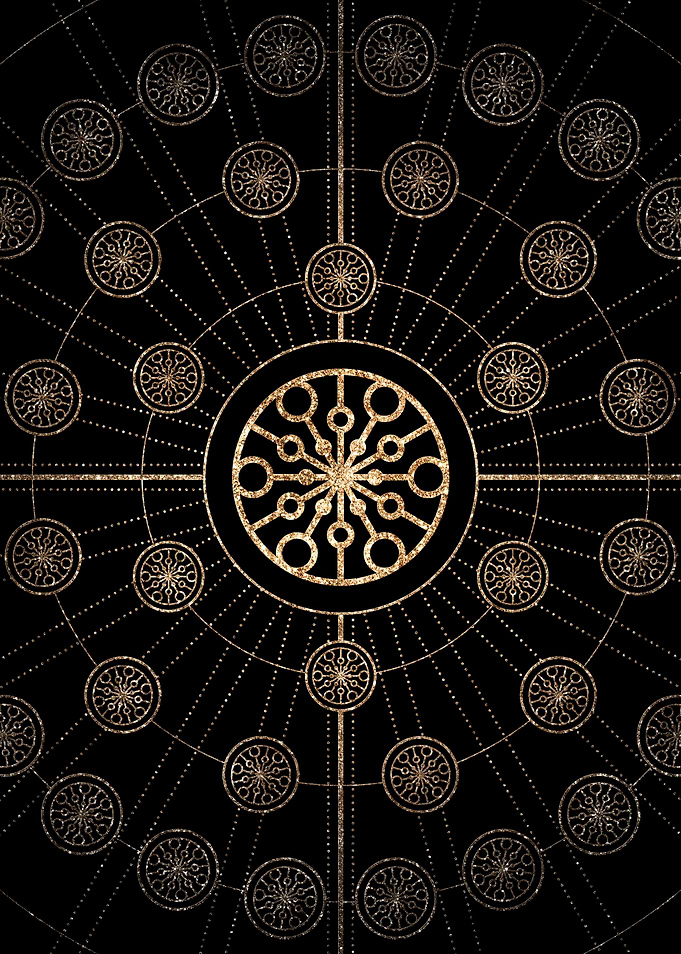 Black and Gold Magic Seal