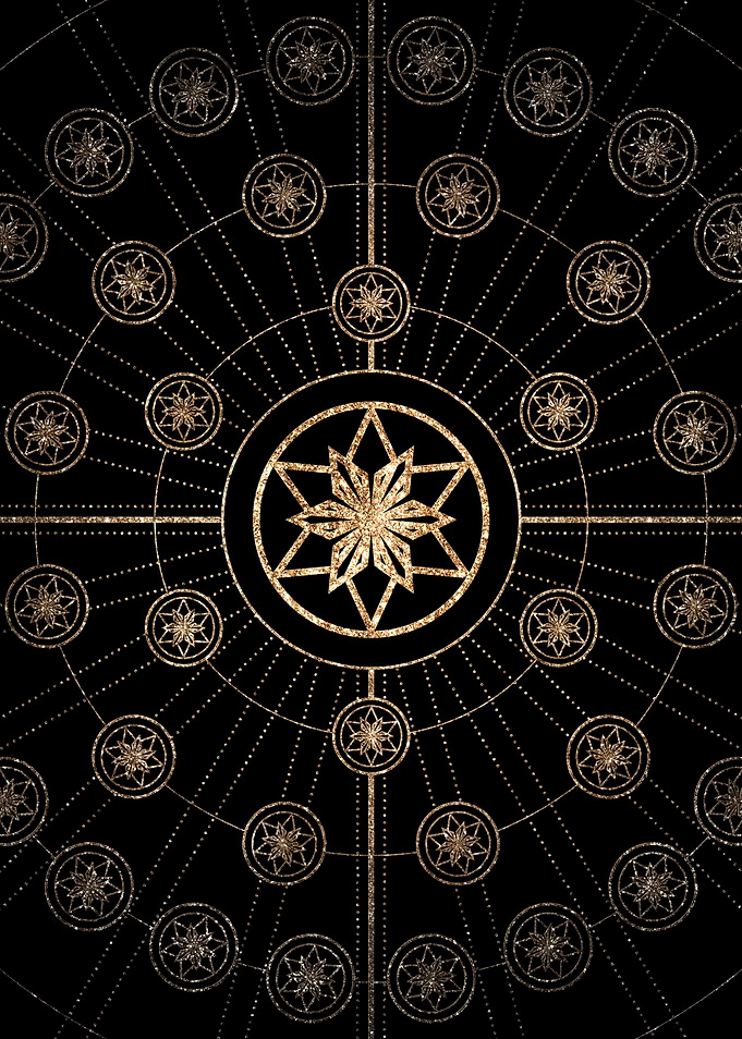 Black and Gold Magic Seal