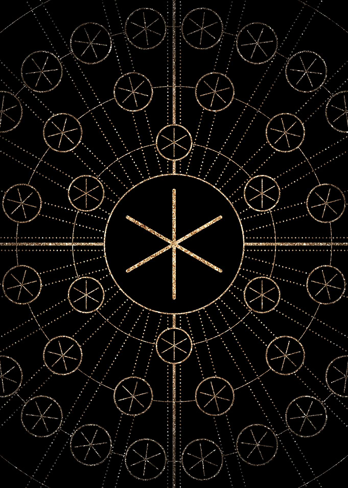Gold Glyph Rune Sign Seal