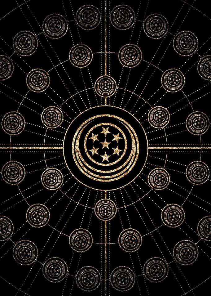 Gold Glyph Rune Sign Seal