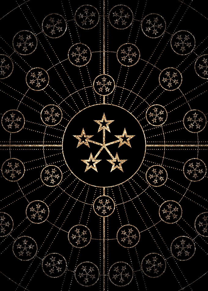 Gold Glitter Glyph Symbol