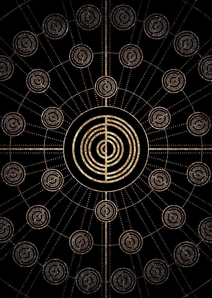 Black and Gold Magic Seal