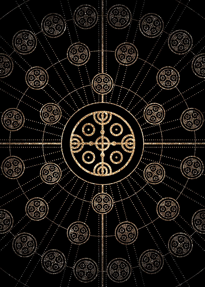Gold Glyph Rune Sign Seal