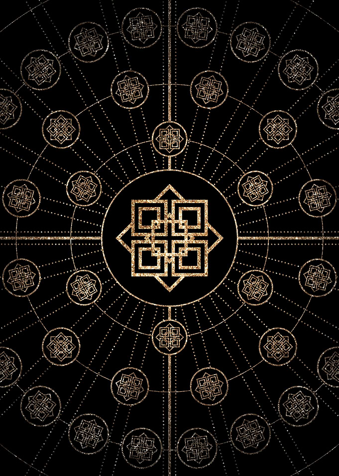 Gold Glyph Rune Sign Seal