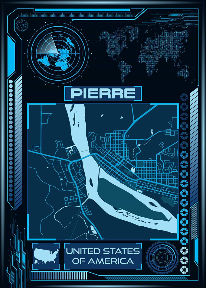PIERRE MAP USA
