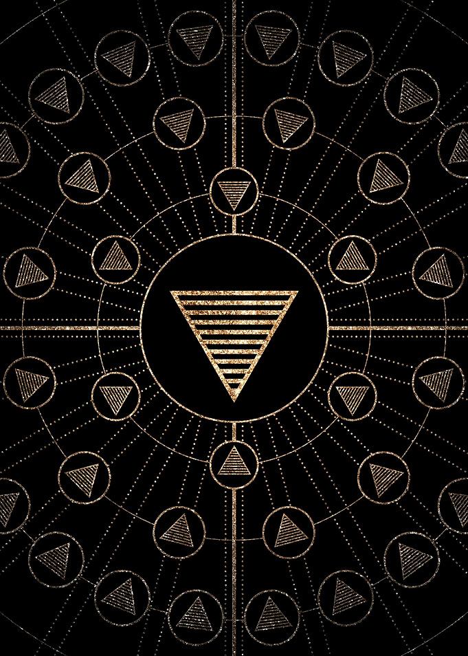 Gold Glyph Rune Sign Seal