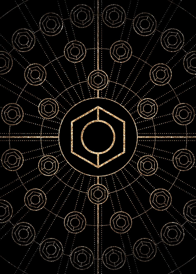 Gold Glyph Rune Sign Seal
