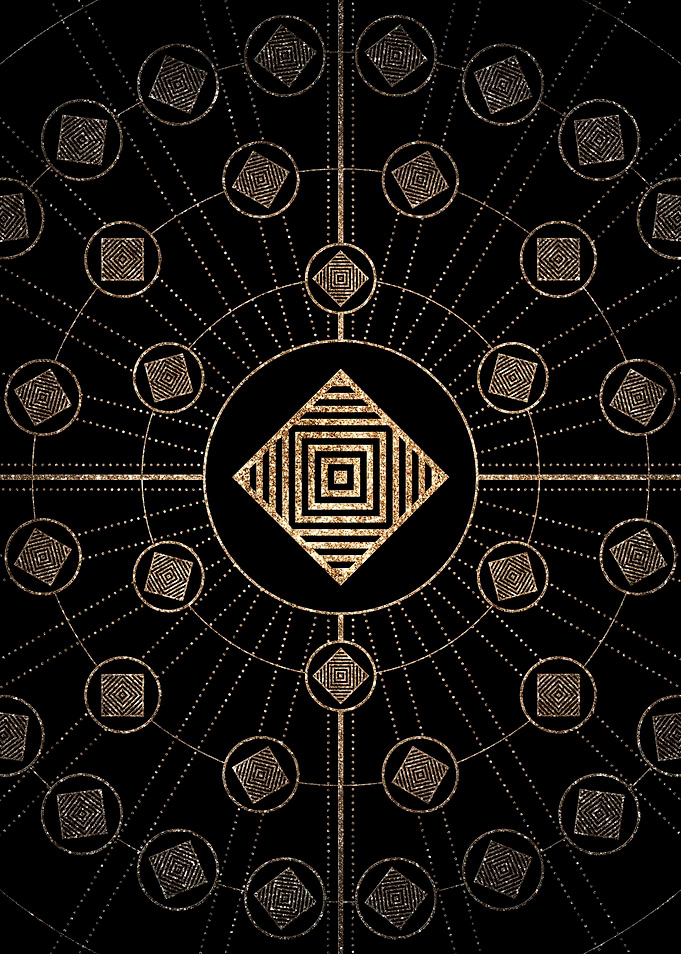 Gold Glyph Rune Sign Seal