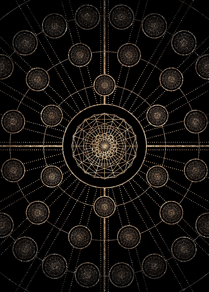 Gold Glitter Glyph Symbol