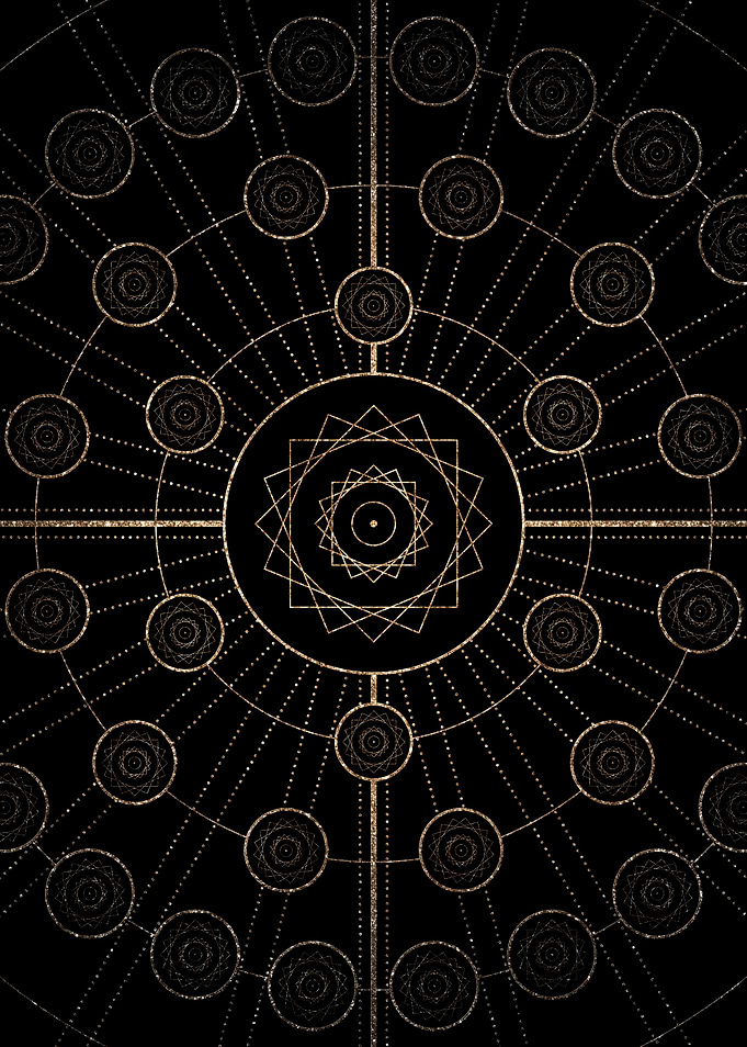 Gold Glitter Glyph Symbol