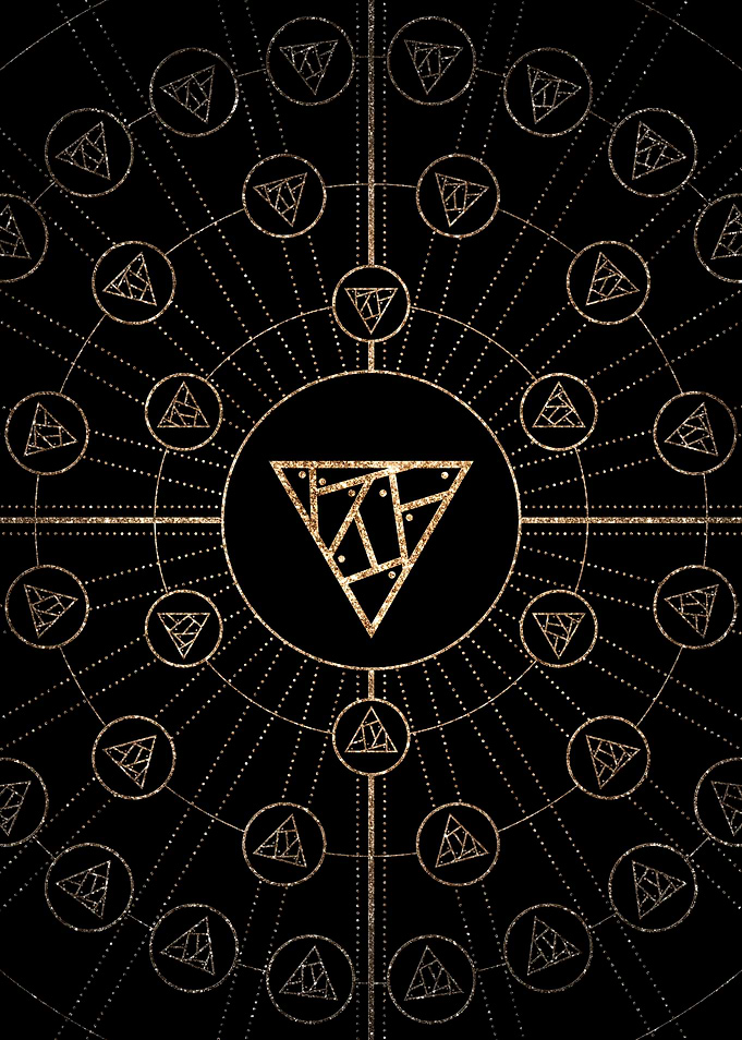 Gold Glyph Rune Sign Seal