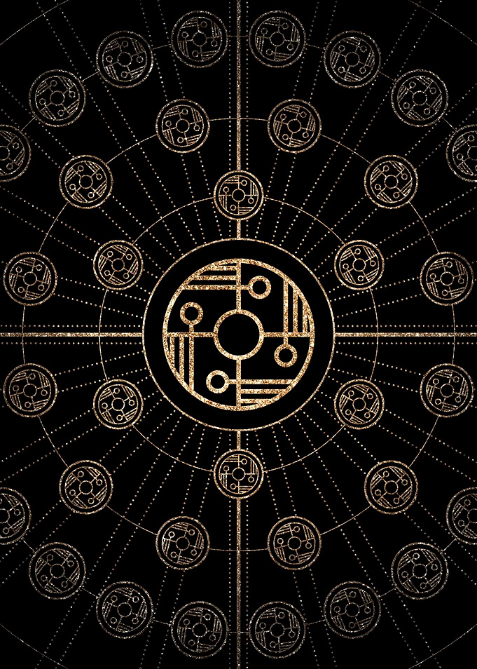 Gold Glyph Rune Sign Seal