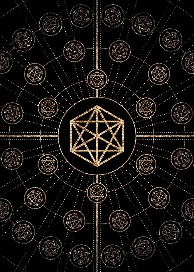 Gold Glyph Rune Sign Seal