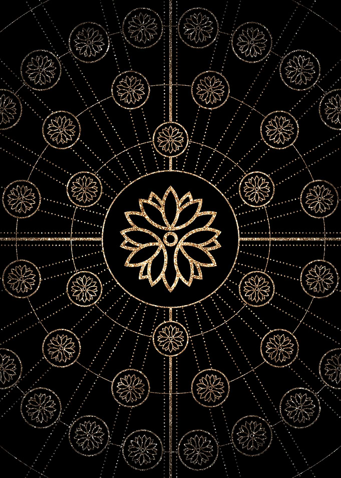 Gold Glitter Glyph Symbol