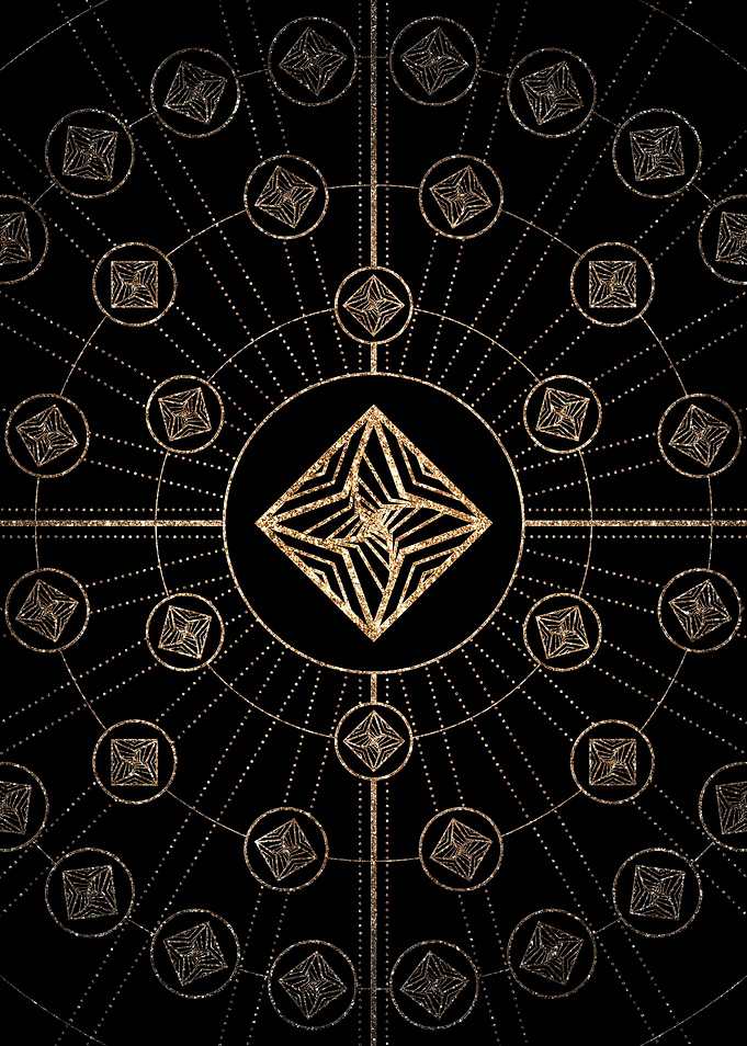 Gold Glyph Rune Sign Seal