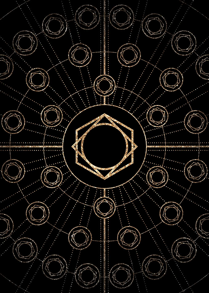 Gold Glyph Rune Sign Seal