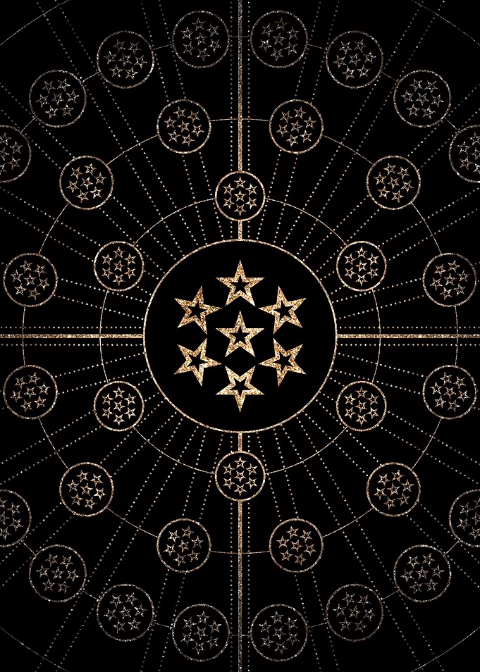 Gold Glitter Glyph Symbol