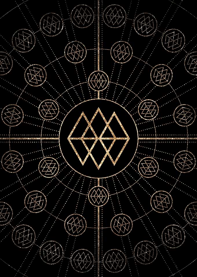 Gold Glyph Rune Sign Seal