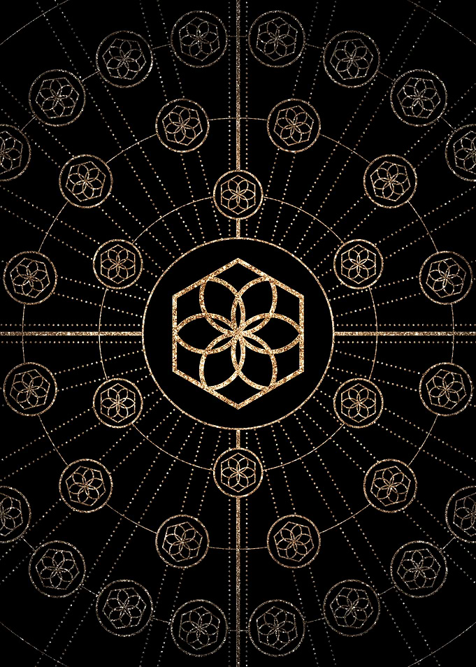Gold Glyph Rune Sign Seal
