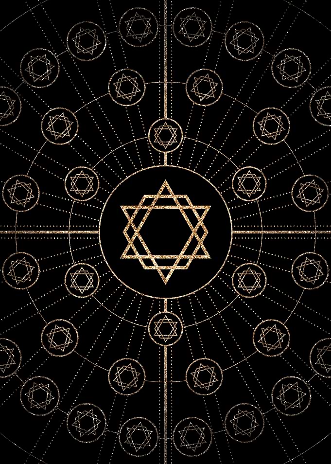 Gold Glitter Glyph Symbol
