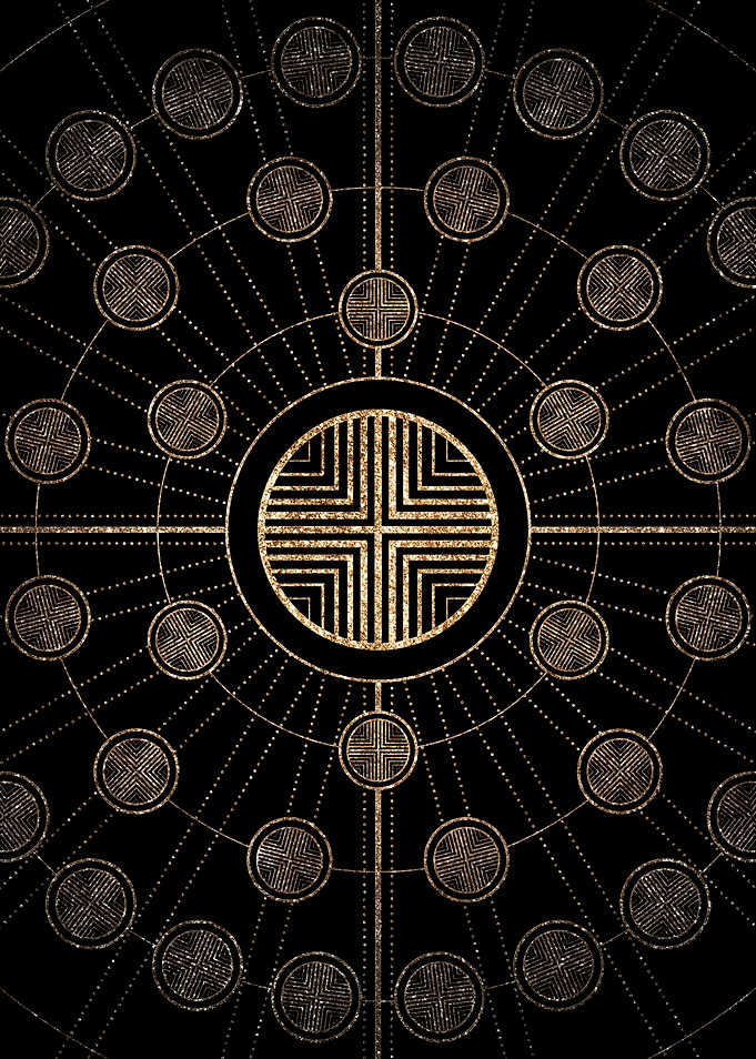 Black and Gold Magic Seal