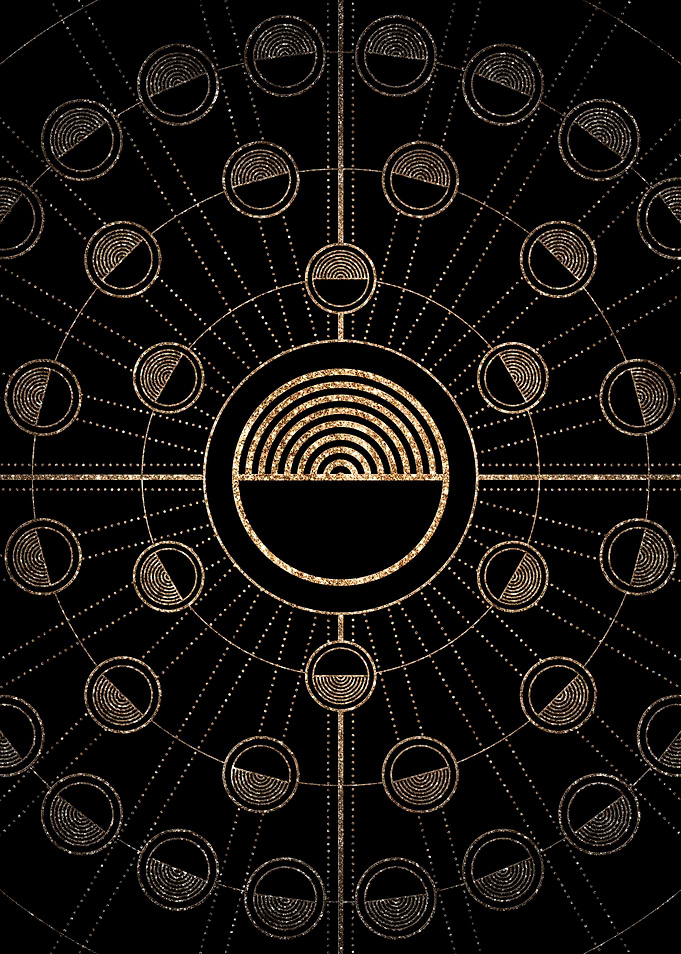 Black and Gold Magic Seal